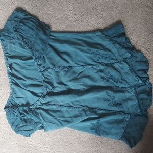 Women's Kirat blue short sleeve blouse